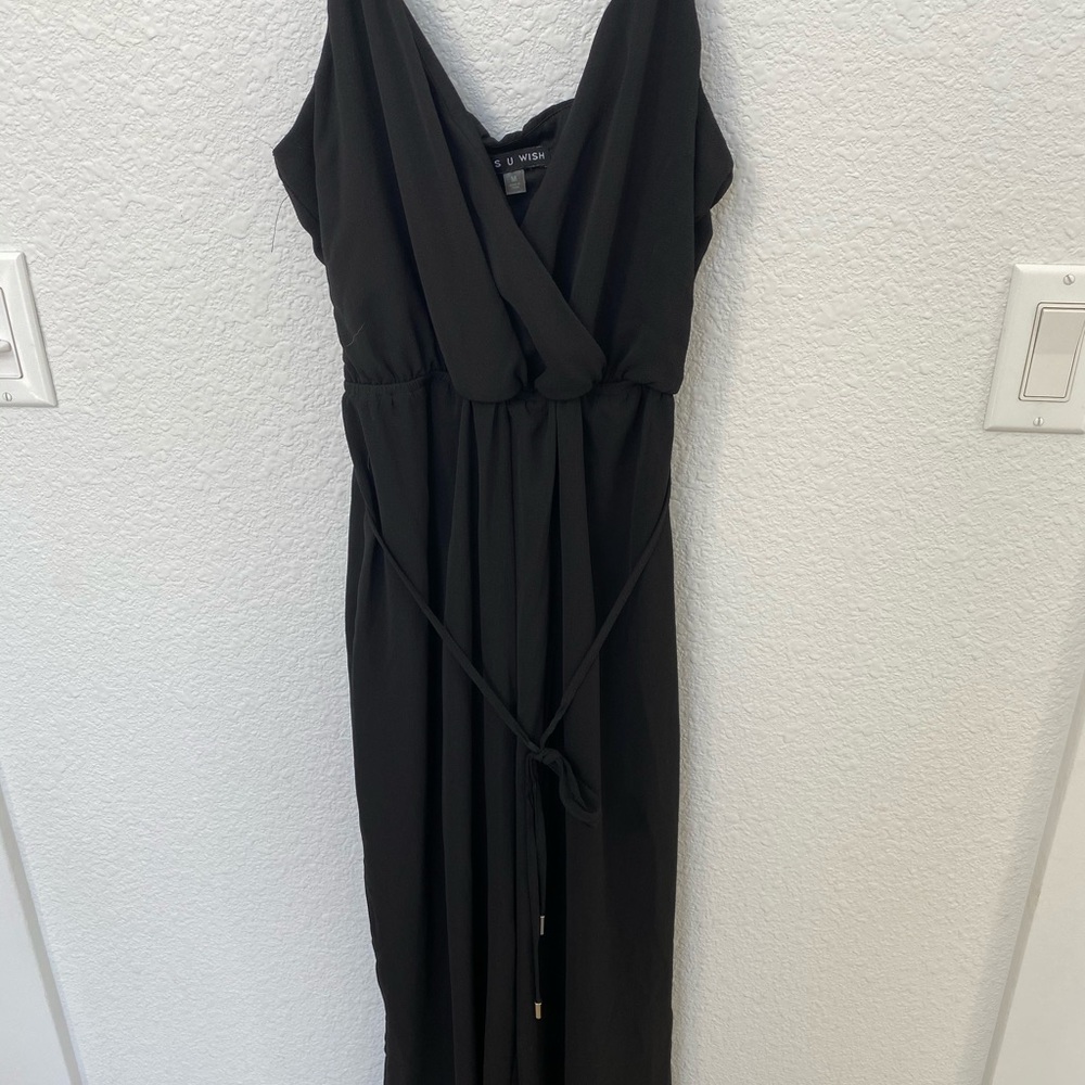 Women’s black jumpsuit.